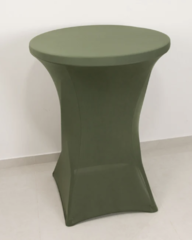 Cocktail Spandex Table Cover Plain Dusty Sage Green