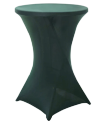 Cocktail Spandex Table Cover Plain Hunter Emerald Green