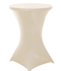 Cocktail Spandex Table Cover Plain Beige