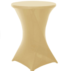 Cocktail Spandex Table Cover Plain Champagne