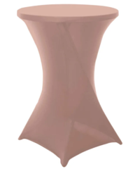 Cocktail Spandex Table Cover Plain Dusty Rose