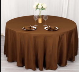 Seamless Polyester Round Cinnamon Brown