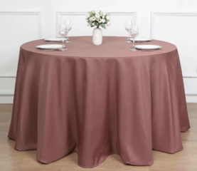 Seamless Polyester Round Cinnamon Rose