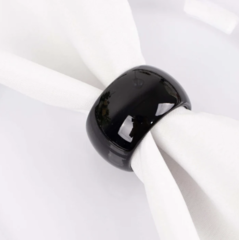 Metallic Black Acrylic Napkin Rings