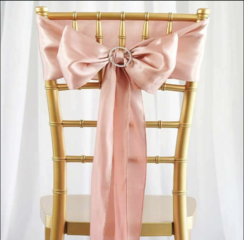 Satin Chair Sash Dusty Rose