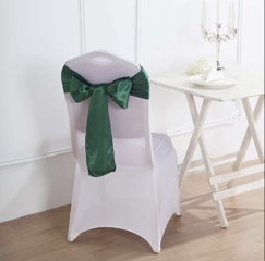 Satin Chair Sash Hunter Emerald Green