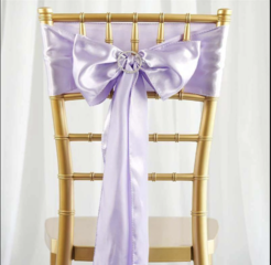 Satin Chair Sash Lilac