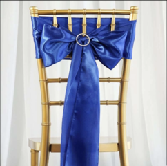 Satin Chair Sash Royal Blue