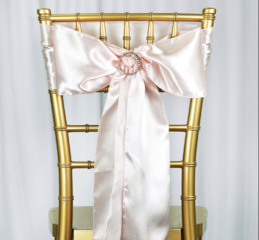 Satin Chair Sash Blush