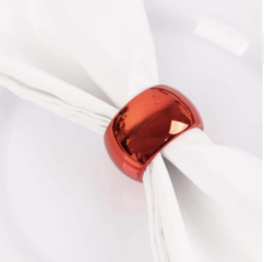 Metallic Red Acrylic Napkin Rings