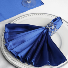 Satin Dinner Napkins Royal Blue