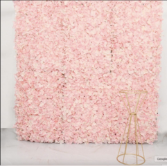 UV Protected Hydrangea Flower Wall Mat Backdrop Blush