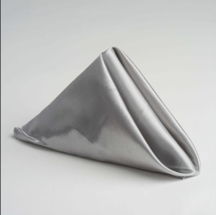 Satin Dinner Napkins Silver