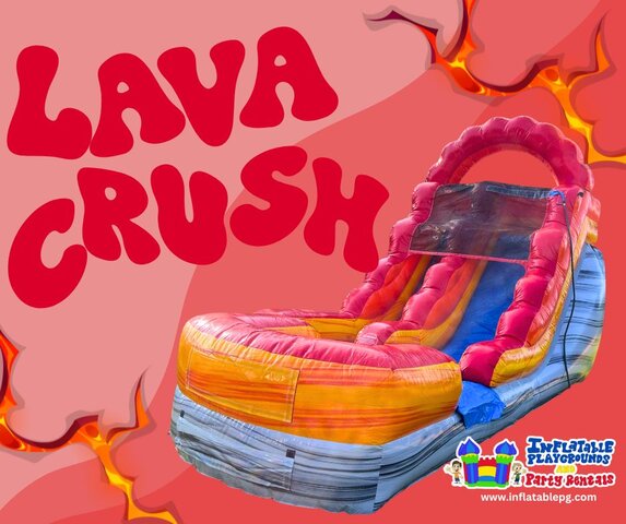 12ft Lava Crush Dry Slide