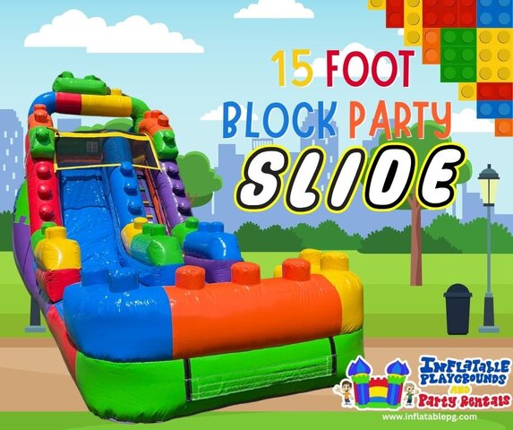 15ft Block Party Slide 