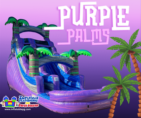 18ft Purple Palms Waterslide 