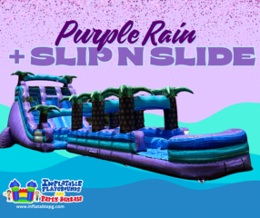 18ft Purple Rain with Slip n Slide Attachment