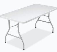 6ft white folding table