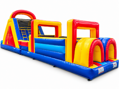54ft Rainbow Castle Obstacle Course with Slide