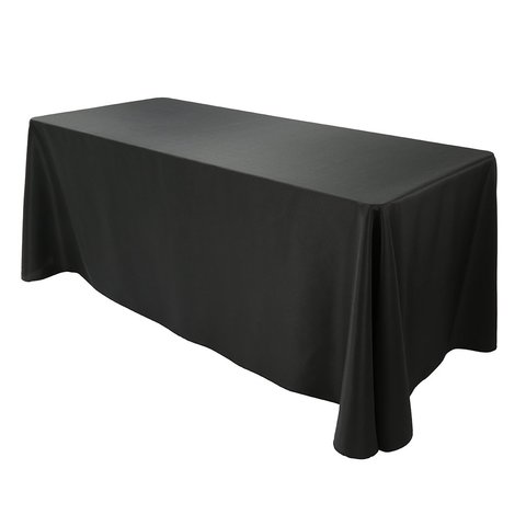8ft Black Banquet Table Linen (Mitzvah)
