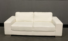 White Leather Couch (At Your Location)