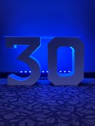 Block 30 Lettering with LED Lights (At Our Facility)