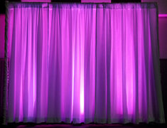 8' x 10' LED White Pipe and Drape (At Your Location)