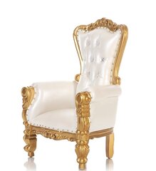 White and Gold Kids Throne Chair 