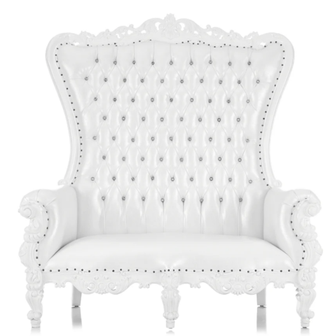 White Love Seat Throne Chair 