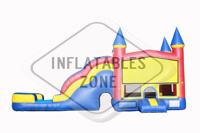 Combo Castle Red/Yellow/Blue with Wave Slide (04)