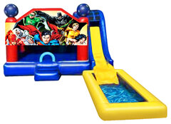 5  in 1 Obstacle comb - JUSTICE LEAGUE   W  med pool 20x26x17
