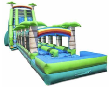 Tropical Paradise Crush 33 Ft High Double  Water Slide Wet & Dry  23x71x34