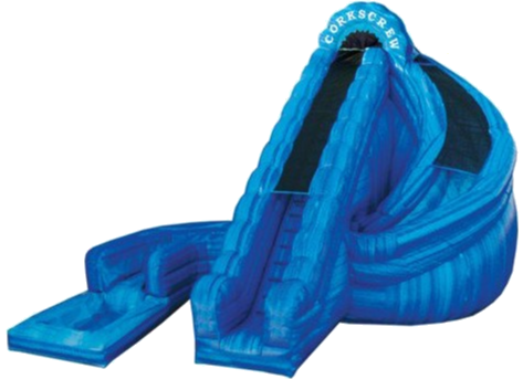 28Lx24Wx22H Corkscrew Water Slide