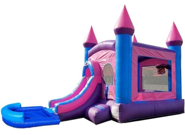 Princess Perfect Princess Castle Bounce House With WaterSlide #3