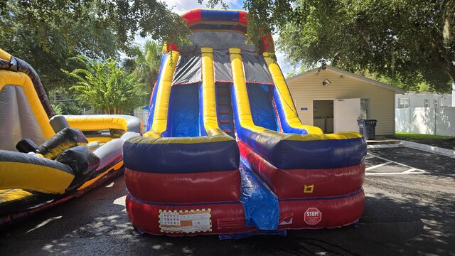 22 Ft H Extra Large Classic Double Lane Water Slide wet / dry *NEW