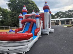 Large Dual Lane All American Waterslide Bouncehouse 5 in 1 Combo