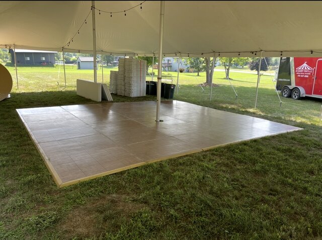 18’x 20’ Dark Wood Dance Floor