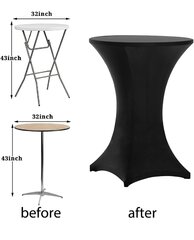 Black Cocktail Table Cloth