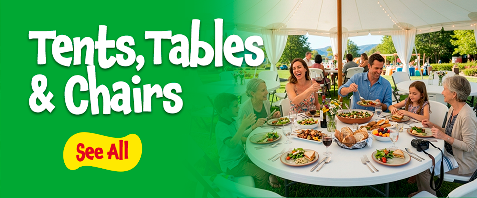 Tents, Tables, and Chairs