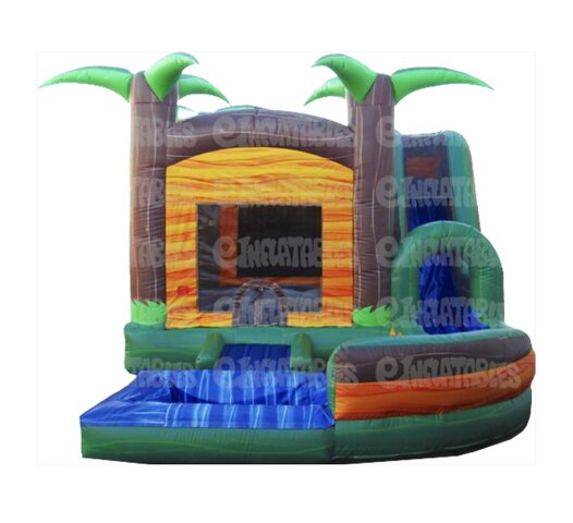 Jump N Splash Paradise Palms Water Slide & Pool Combo