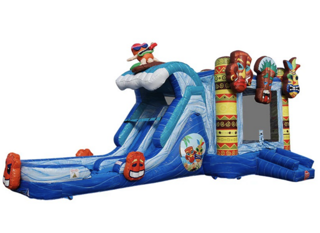 Tiki Double Lane Slide Combo