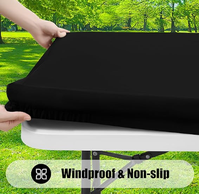 96in  Polyester Black Table Cloth 