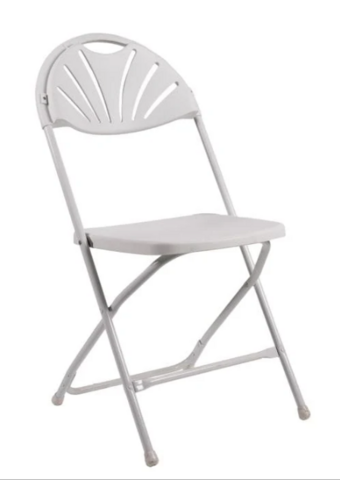 White Fan Back Chair 