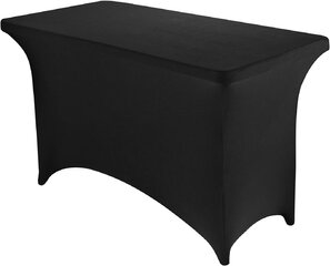 4' Black Spandex Fitted Table Covering