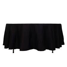 Round Table - Black fabric Table Cloth  