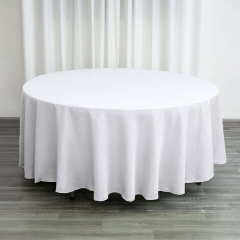 White Round Table Linens