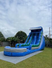 22ft dual lane Blue Crush Waterslide with Pool