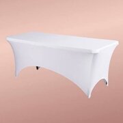 6ft white spandex table covers