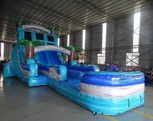 18ft dual lane Baja Waterslide