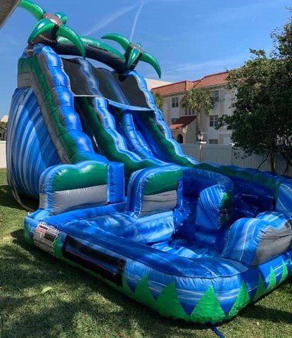20' Double Curve slide with Pool